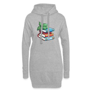 Lecture de livres Amateur de livres cadeaux Lecteur de livres cadeaux - Sweat-shirt à capuche long Femme - gris chiné - Devant