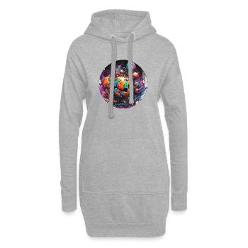 Planet - Hoodie-Kleid - Grau meliert - Vorne