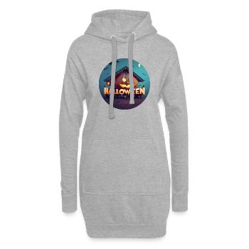 Kürbisse und Zaubersprüche: Halloween mit Stil - Hoodie-Kleid - Grau meliert - Vorne