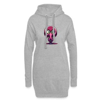 Joe the Octupus - Hoodie-Kleid - Grau meliert - Vorne