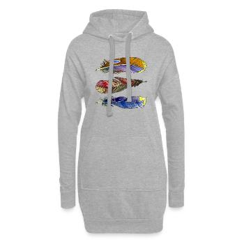 Feder - Hoodie-Kleid - Grau meliert - Vorne