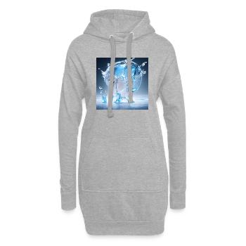 Reine des glaces - Sweat-shirt à capuche long Femme - gris chiné - Devant