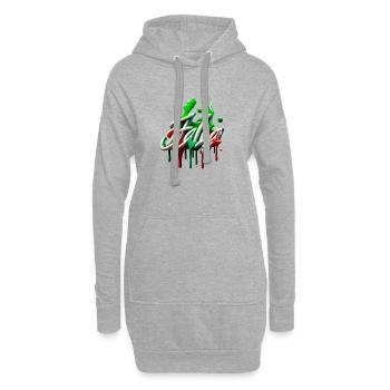 Italia-Style - Hoodie-Kleid - Grau meliert - Vorne