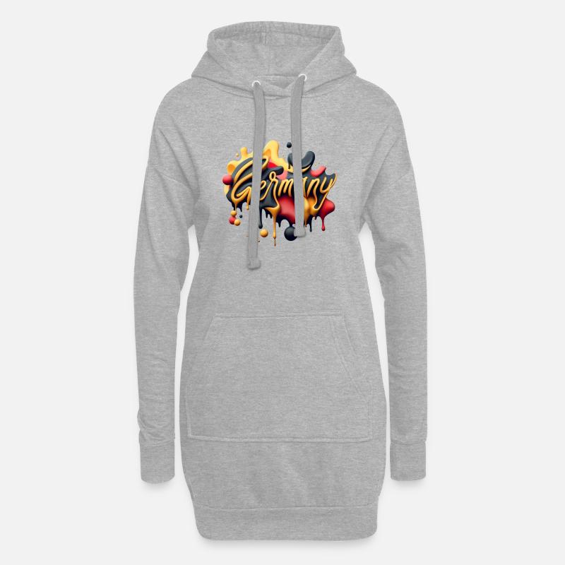 Germany-Style - Hoodie-Kleid - Grau meliert