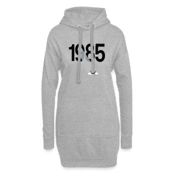 Millésime 1985 - Sweat-shirt à capuche long Femme - gris chiné - Devant
