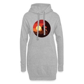 Rock Climbing - Hoodie-Kleid - Grau meliert - Vorne