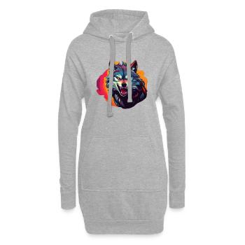 Wolf - Hoodie-Kleid - Grau meliert - Vorne