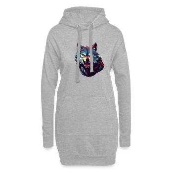 Wolf - Hoodie-Kleid - Grau meliert - Vorne