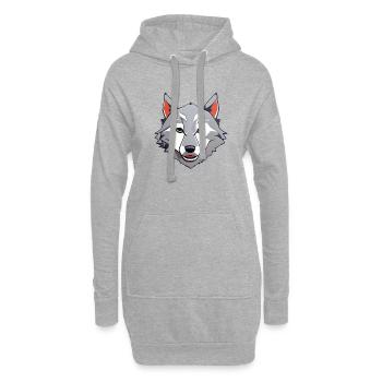 Wolf - Hoodie-Kleid - Grau meliert - Vorne