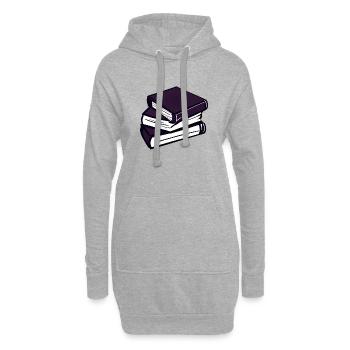 Livre Lecture Livres Cadeau Lecteur Amoureux du livre - Sweat-shirt à capuche long Femme - gris chiné - Devant
