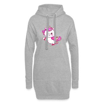 Licorne Mythique Animal Licornes Fille Licorne - Sweat-shirt à capuche long Femme - gris chiné - Devant
