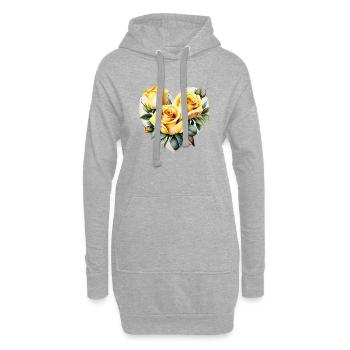 Blume Geschenk Blumen Garten Hobbygärtner Gärtner - Hoodie-Kleid - Grau meliert - Vorne