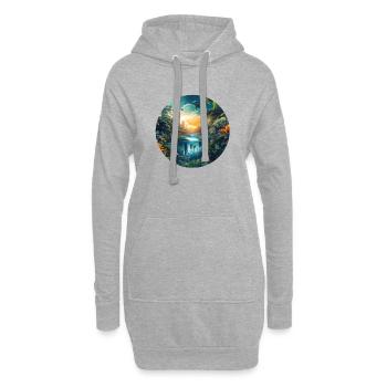 Ein Sonnenuntergang in der Grossstadt im Amazonas - Hoodie-Kleid - Grau meliert - Vorne