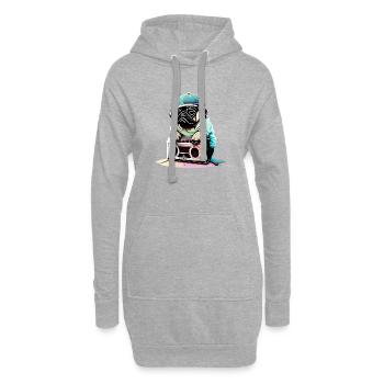 Chiens bouledogues Propriétaires de chiens Propriétaires de chiens Propriétaires de chiens - Sweat-shirt à capuche long Femme - gris chiné - Devant