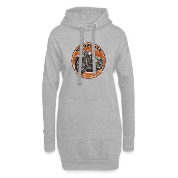 Logo moto / Vélo / Deux-roues / Véhicule / Moteurs - Sweat-shirt à capuche long Femme - gris chiné - Devant