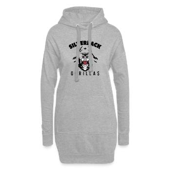 Gorilles à dos argenté - Sweat-shirt à capuche long Femme - gris chiné - Devant