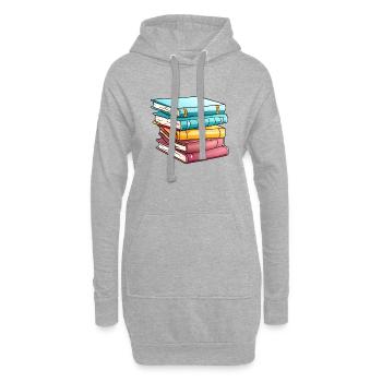 Livre Lecture Livres Cadeau Lecteur Amoureux du livre - Sweat-shirt à capuche long Femme - gris chiné - Devant