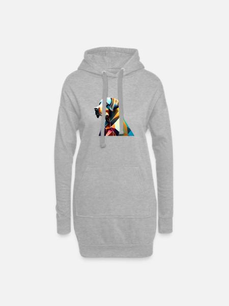 Labradorbesitzer Hundewelpe Labrador Retriever - Hoodie-Kleid - Grau meliert