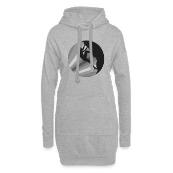 Rock Climbing - Hoodie-Kleid - Grau meliert - Vorne