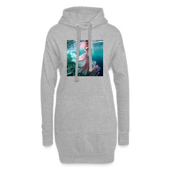 Vie marine - Sweat-shirt à capuche long Femme - gris chiné - Devant