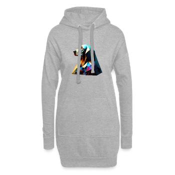 Labrador propriétaire chiot Labrador Retriever - Sweat-shirt à capuche long Femme - gris chiné - Devant