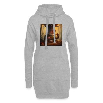 Gnome racine - Sweat-shirt à capuche long Femme - gris chiné - Devant