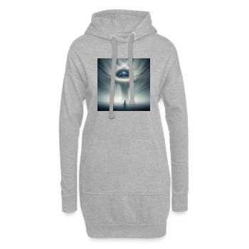 Im Auge des Orkans - Hoodie-Kleid - Grau meliert - Vorne