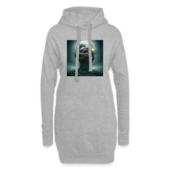 Peur - Sweat-shirt à capuche long Femme - gris chiné - Devant