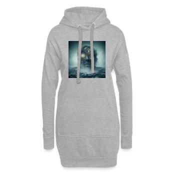 Peur - Sweat-shirt à capuche long Femme - gris chiné - Devant