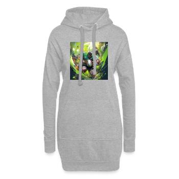 Rugby Rage - Sweat-shirt à capuche long Femme - gris chiné - Devant