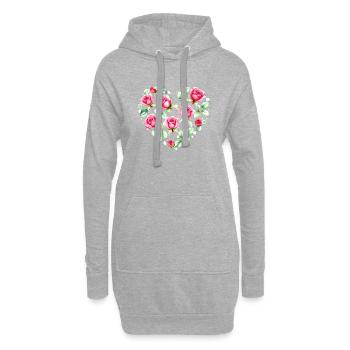 Mariage Amour Saint-Valentin Fête des mères Fiançailles - Sweat-shirt à capuche long Femme - gris chiné - Devant