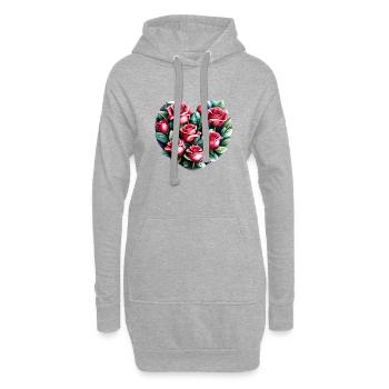 Fiançailles de la fête des mères Saint-Valentin mariage amour - Sweat-shirt à capuche long Femme - gris chiné - Devant