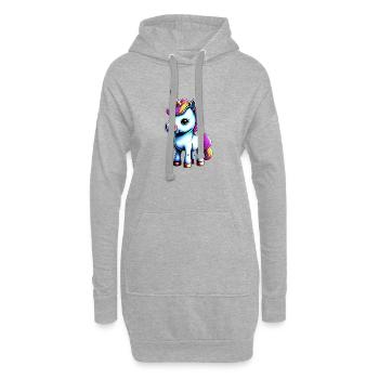 Licorne Mythique Animal Licornes Licorne Fille - Sweat-shirt à capuche long Femme - gris chiné - Devant
