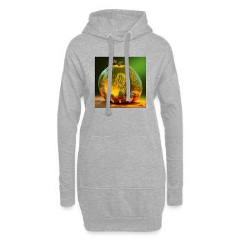 Halloween Kürbis Arrangement - Hoodie-Kleid - Grau meliert - Vorne