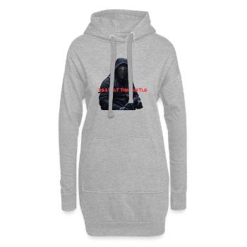 Respect the Hustle - Hoodie-Kleid - Grau meliert - Vorne