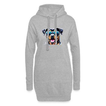 Rottweiler Chien Rottweiler Chiot Chiens Chiot - Sweat-shirt à capuche long Femme - gris chiné - Devant