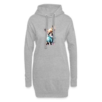 Chihuahua Dog Propriétaire Chihuahua Puppy Dogs - Sweat-shirt à capuche long Femme - gris chiné - Devant