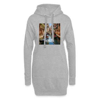 Venezia by day - Hoodie-Kleid - Grau meliert - Vorne
