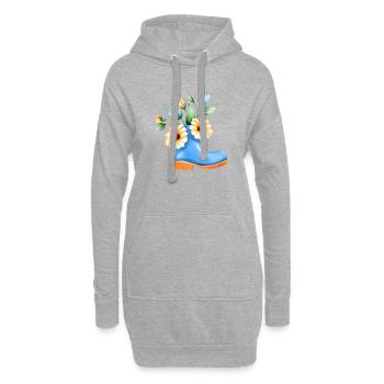 Blume Garten Florist Blumen Hobbygärtner Gärtner - Hoodie-Kleid - Grau meliert - Vorne