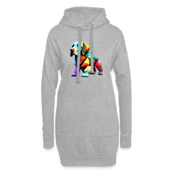 Labradorbesitzer Hundewelpe Labrador Retriever - Hoodie-Kleid - Grau meliert - Vorne