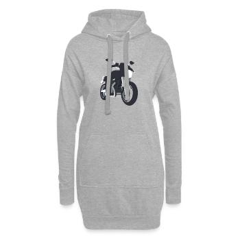 Moto Motocycliste Fan de moto Motorcross - Sweat-shirt à capuche long Femme - gris chiné - Devant