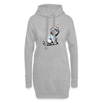 Chat Propriétaire Chat Domestique Chaton de compagnie - Sweat-shirt à capuche long Femme - gris chiné - Devant
