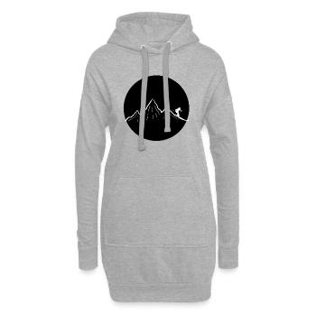 Ski Urlaub LOGO - Hoodie-Kleid - Grau meliert - Vorne
