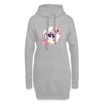 Lila muh muh - Hoodie-Kleid - Grau meliert - Vorne