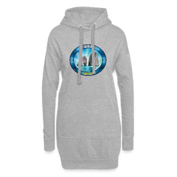 Capri Faraglioni - Hoodie-Kleid - Grau meliert - Vorne
