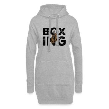 Boxen Handschuhe Boxing - Hoodie-Kleid - Grau meliert - Vorne