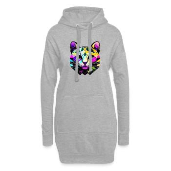Domestique Cat Cat Pet Kitten Cat Propriétaire - Sweat-shirt à capuche long Femme - gris chiné - Devant