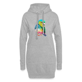 Wellensittich Vogelbesitzer Vogel Nymphensittich - Hoodie-Kleid - Grau meliert - Vorne