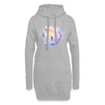 Dream Mandala - Hoodie Dress - heather grey - Front