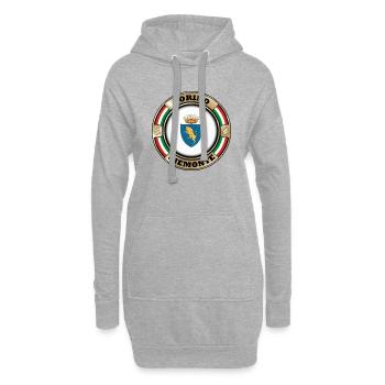 Turin, Piemont - Hoodie-Kleid - Grau meliert - Vorne